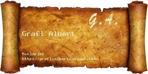 Grafl Albert névjegykártya